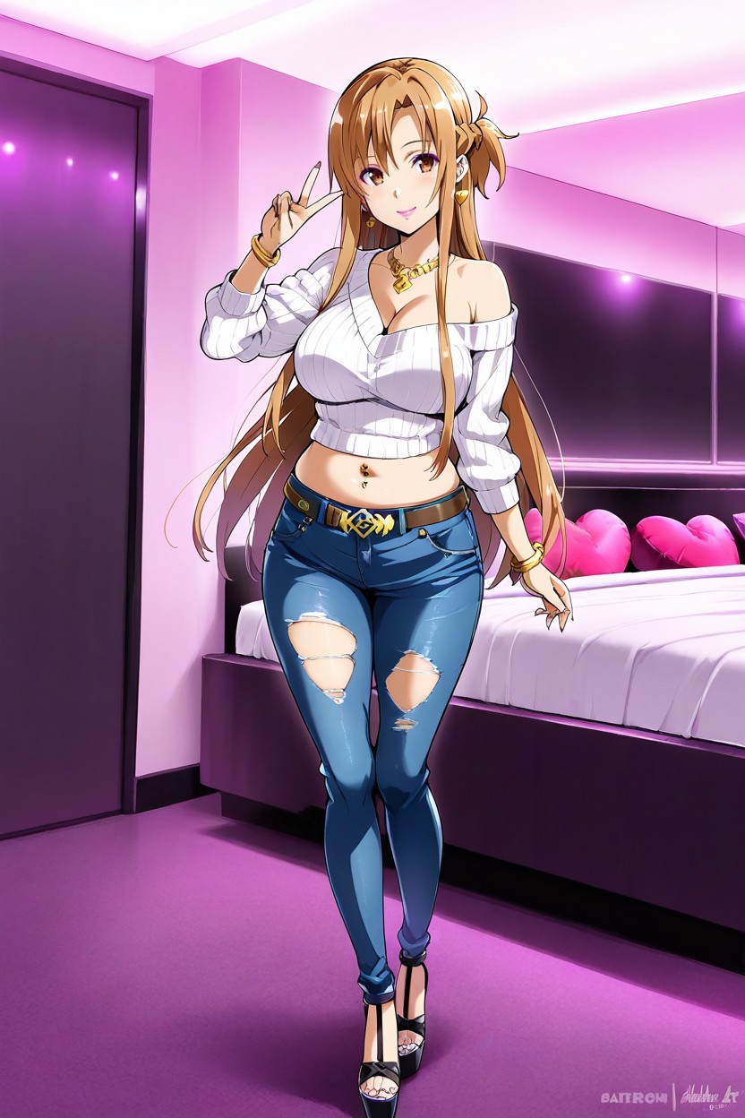 25+, Makeup, Light Brown Hair Hentai AI Porn