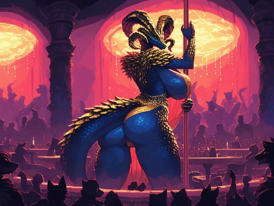 Bending Over, Dancing, Back View Furry AI Porn