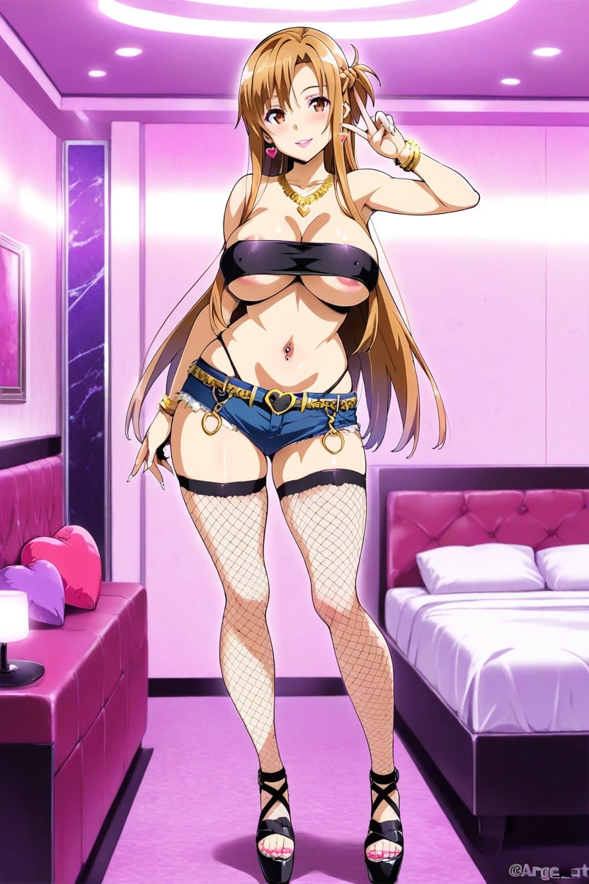 Makeup, Medium Breast, Gold Bracelet Hentai AI Porn