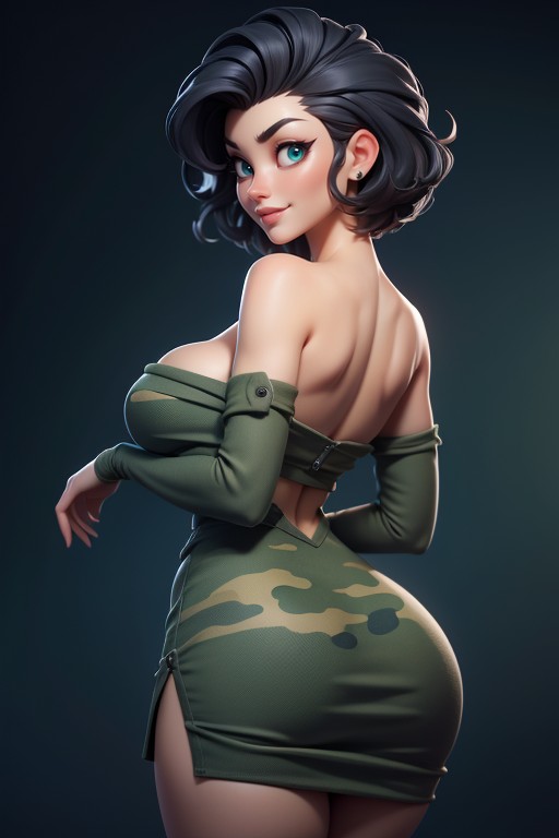 Curvy Hips, No Hair At The Back Of Her Head, No Hair At The Back Of Her Head Hentai AI Porn