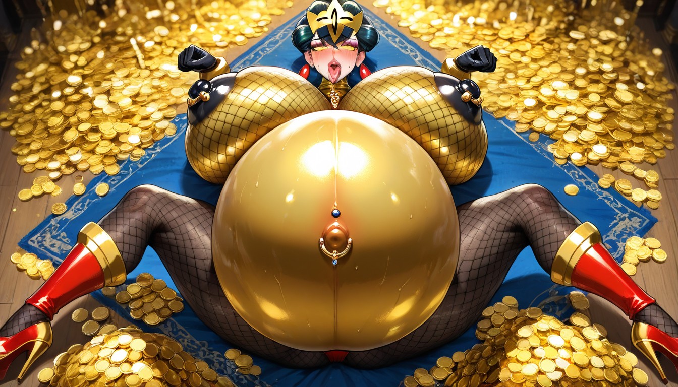 Gold Coins, Cat Pose, Eggnant Hentai AI Porn