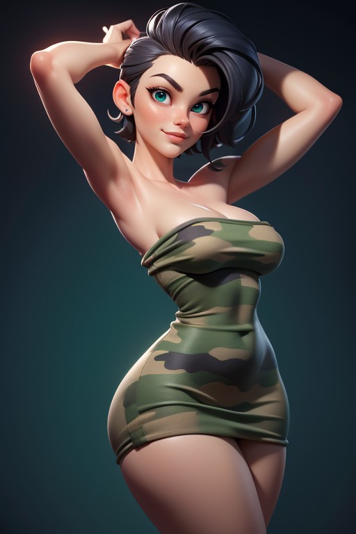 Tall Thick And Curvy Perfect Body, Thick Thighs, Curvy Hips Hentai AI Porn