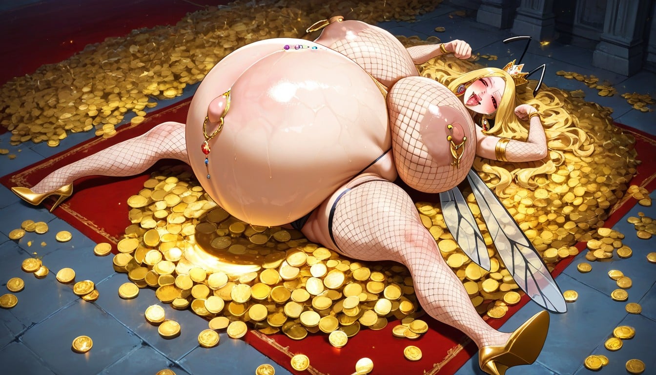 Colossal Breast Implants, Thick Lips, Laying Hentai AI Porn
