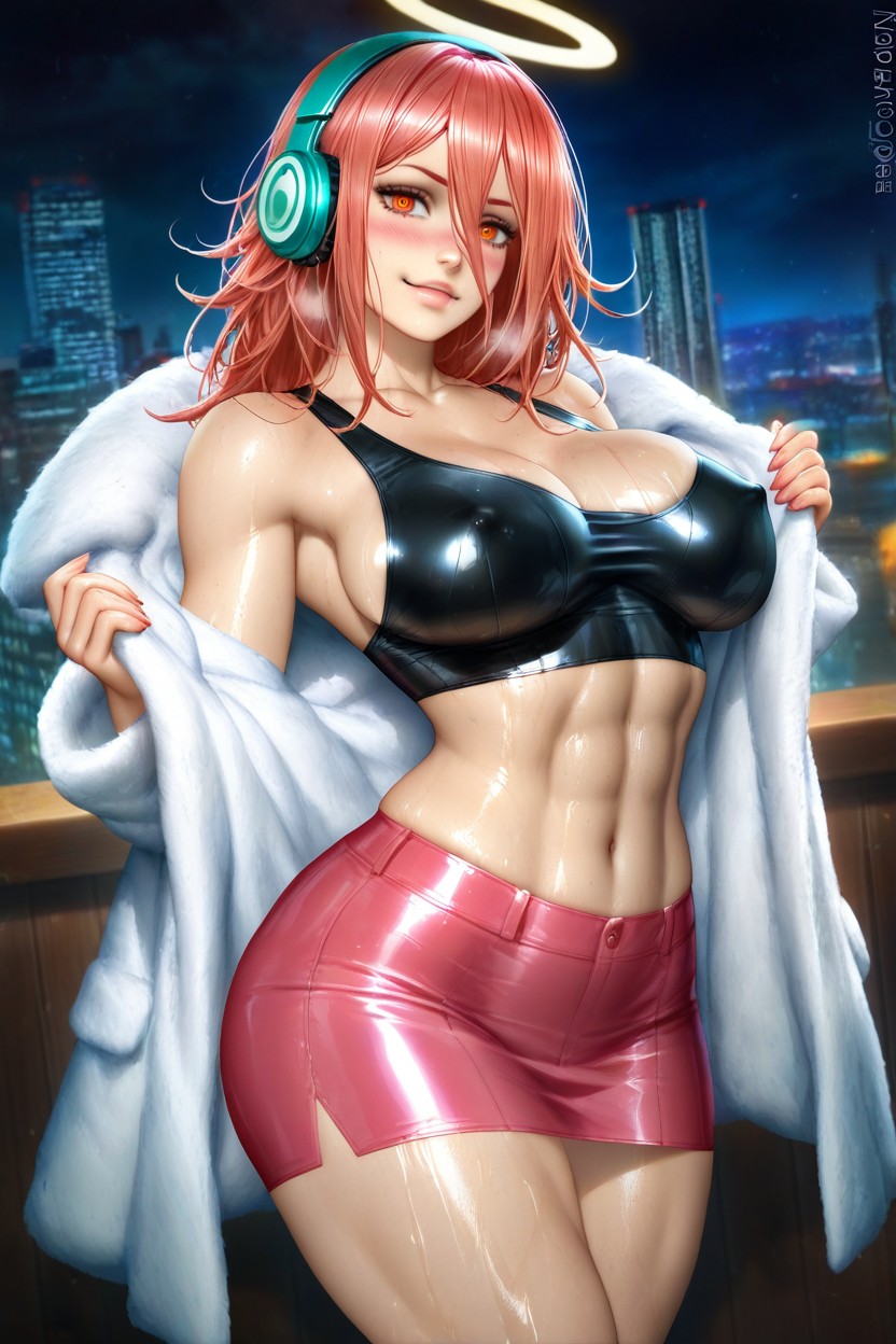 Stunning Woman, Blushing Cheeks, Wide Hips Hentai AI Porn