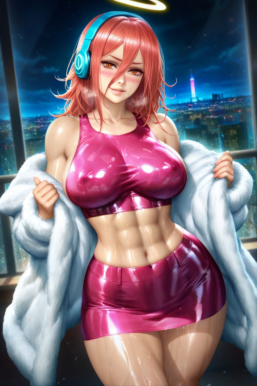 Curvy Body, Extremely Wide Hips, Erect Nipples Hentai AI Porn