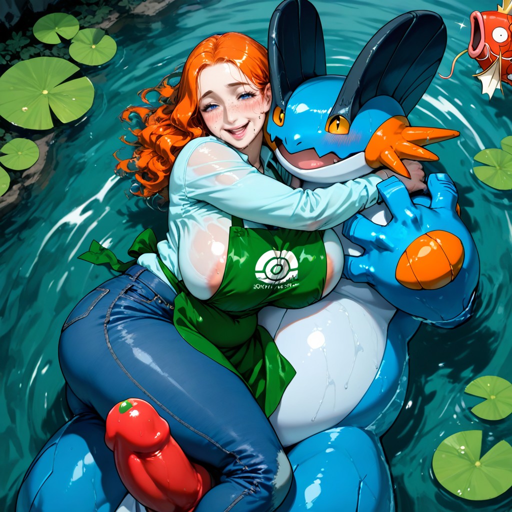Pale Porcelain Skin, Bbw, Swampert Pokemon Hentai AI Porn