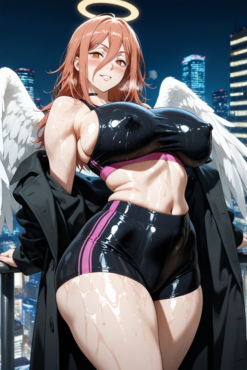Trench Coat, Sport Bra, Thick Body Hentai AI Porn