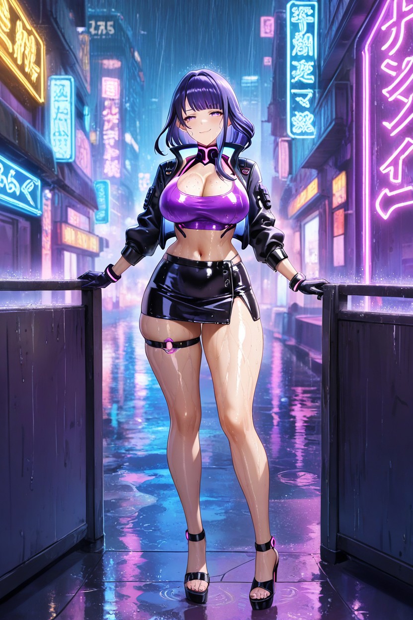 High Heels Booths, Perfect Boobs, Wet Hair Hentai AI Porn
