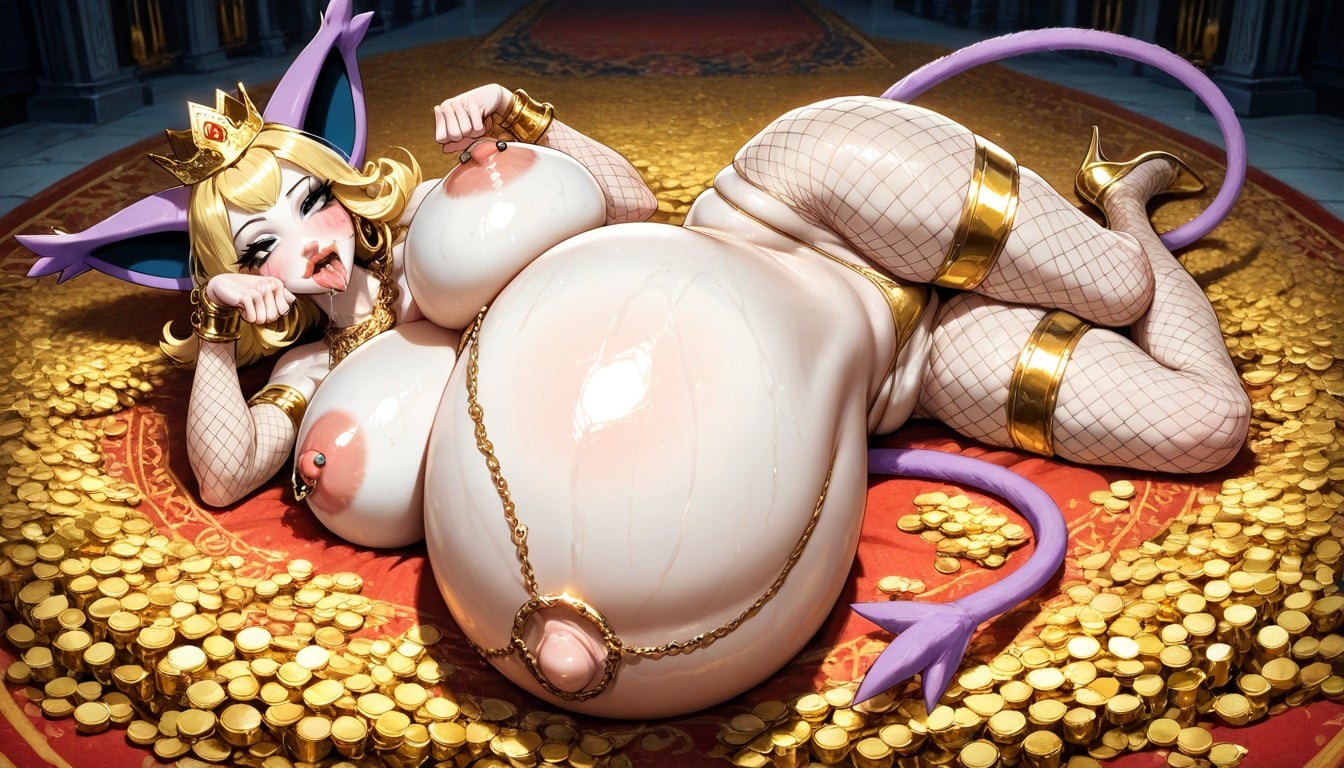 Jewelry, Pale Skin, Navel Piercing Hentai AI Porn