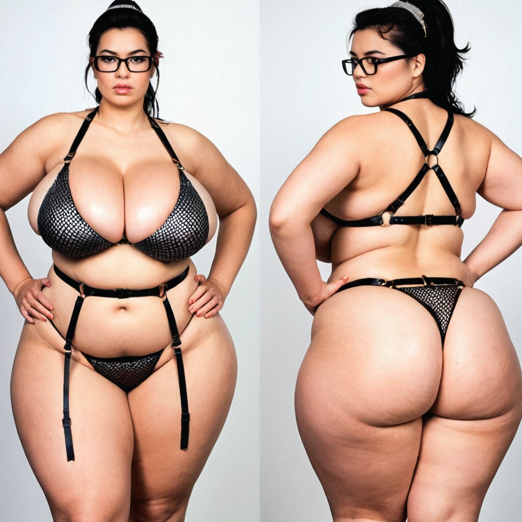 Hyperrealistic Details, Straight Black Hair, Resolute Anger BBW AI 야짤