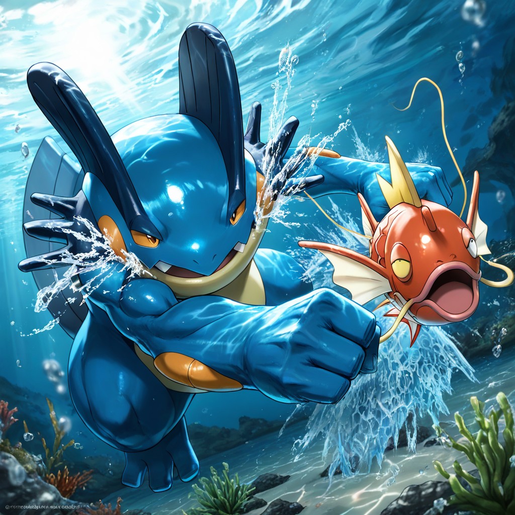 Water Churning Violently, Detailed Water Physics, Murky Lake Water Hentai AI Porn