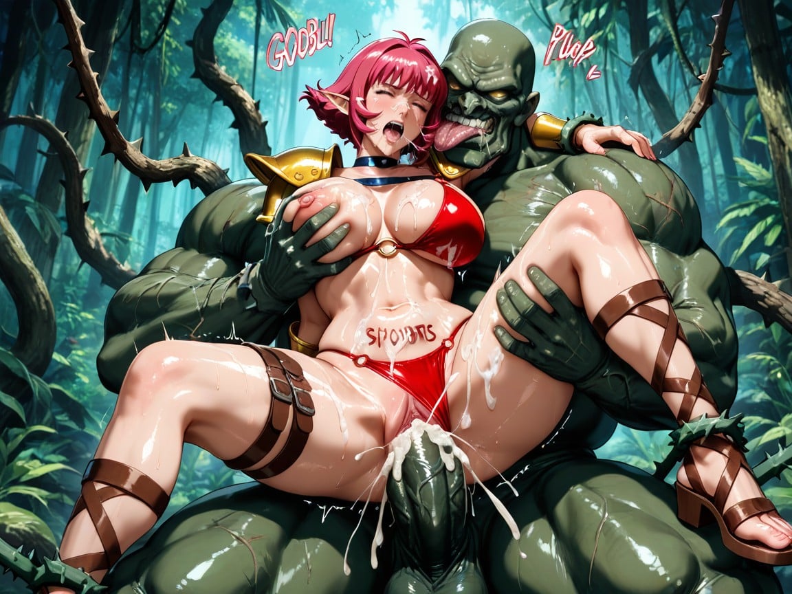 Heavy Panting, Body Covered In Impossibly Loads Semen, Desperate Face Hentai AI Porn