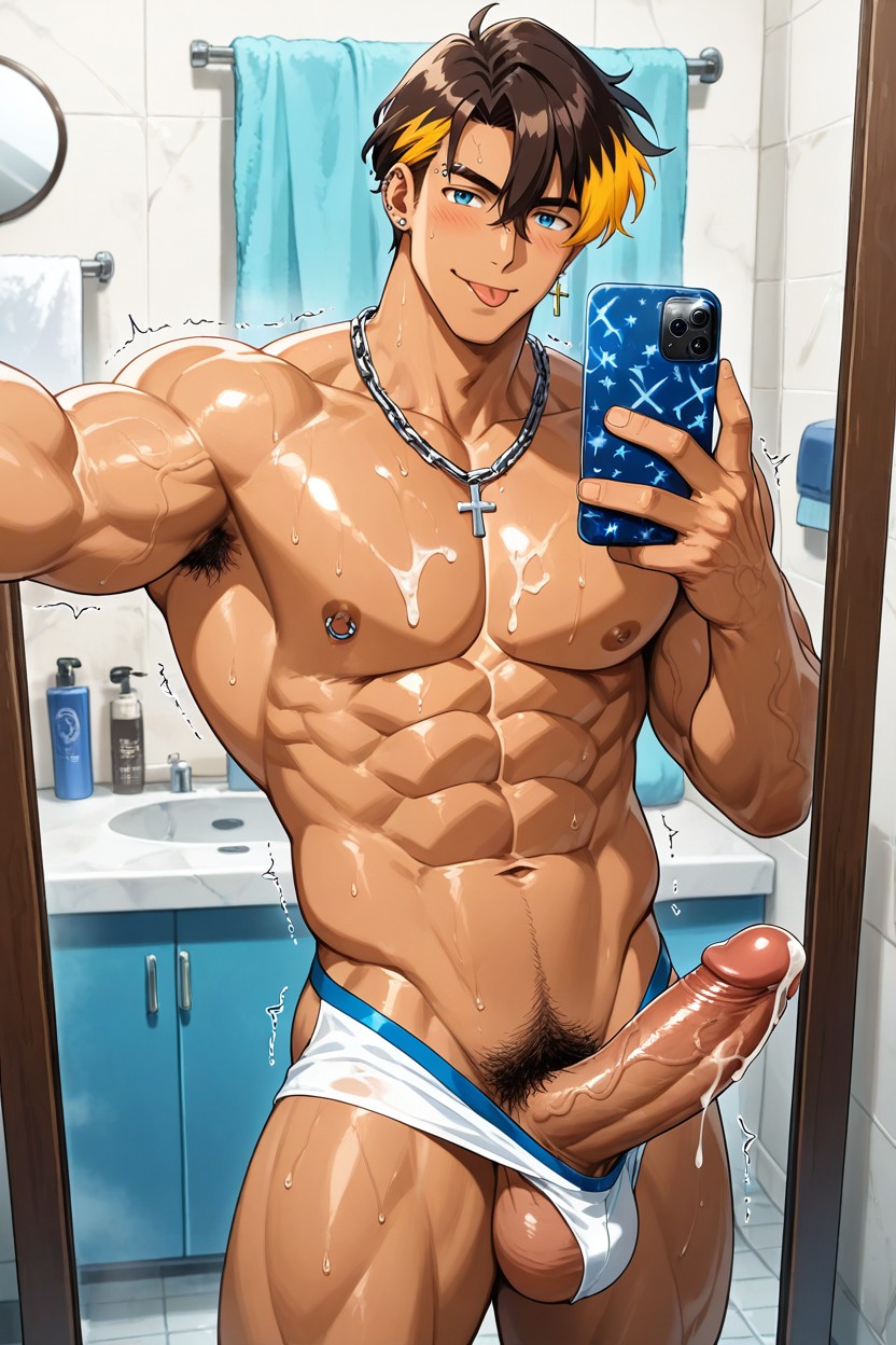 Hair, Testicles, Towel ゲイAIポルノ