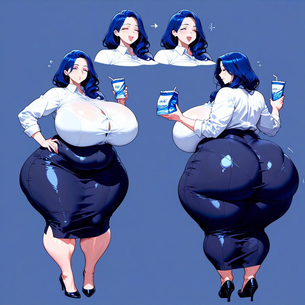 Extremely Large Ass, Ssbbw, Multiple Views Hentai AI Porn