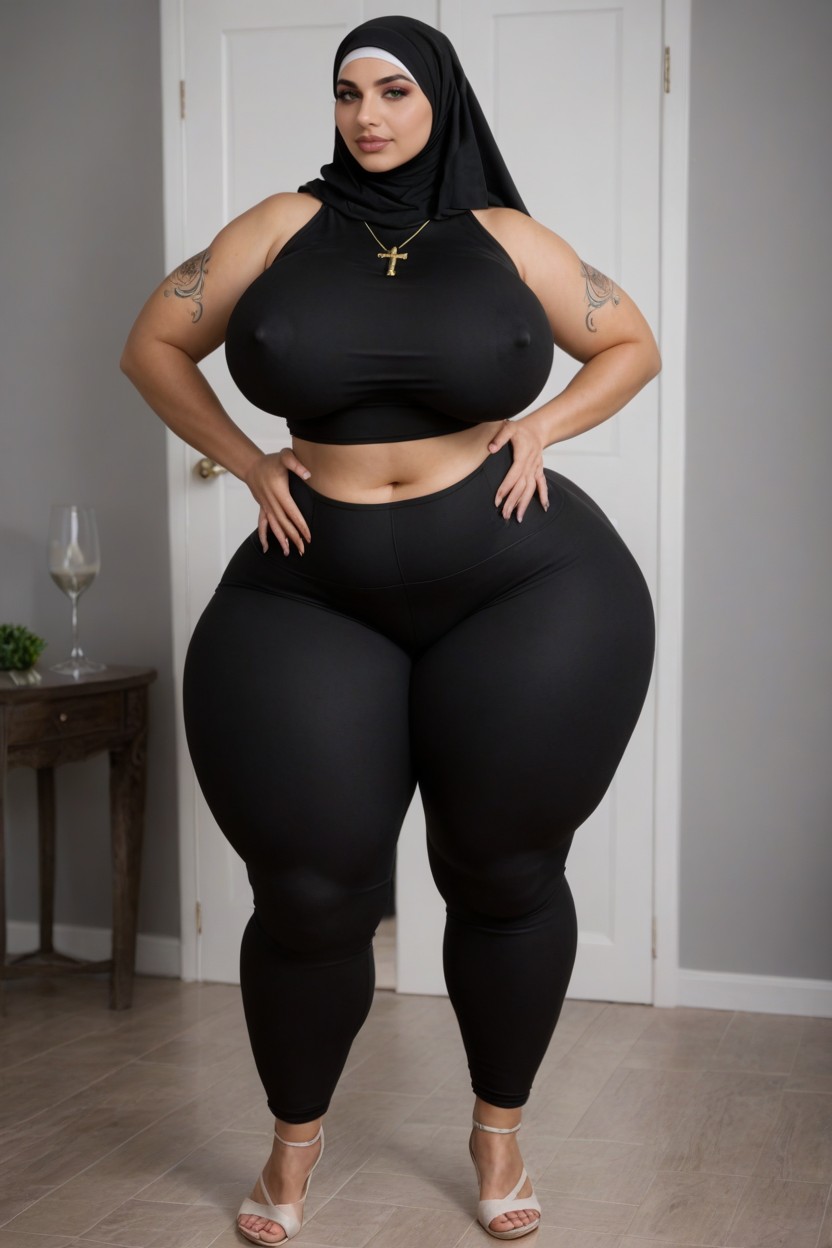 Hips Wider Than Shoulders Massive Hips, Large Hips, Hour Glass Figure AI Porn