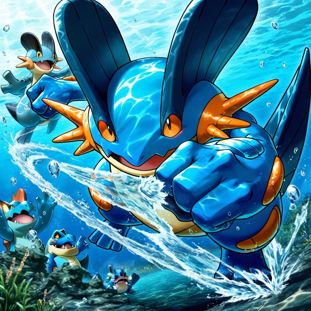 25+, Croconaw Swimming Away, Swampert Is Larger Than Croconaw Hentai AI Porn
