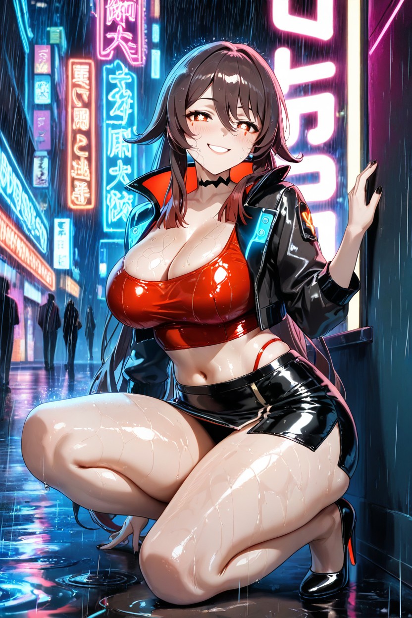 Wet Hair, Smug Expression, Sweaty Hentai AI Porn