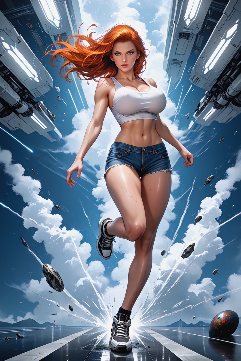 Perfect Anatomy, Low Rise Denim, Stomach Shown Hentai AI Porn