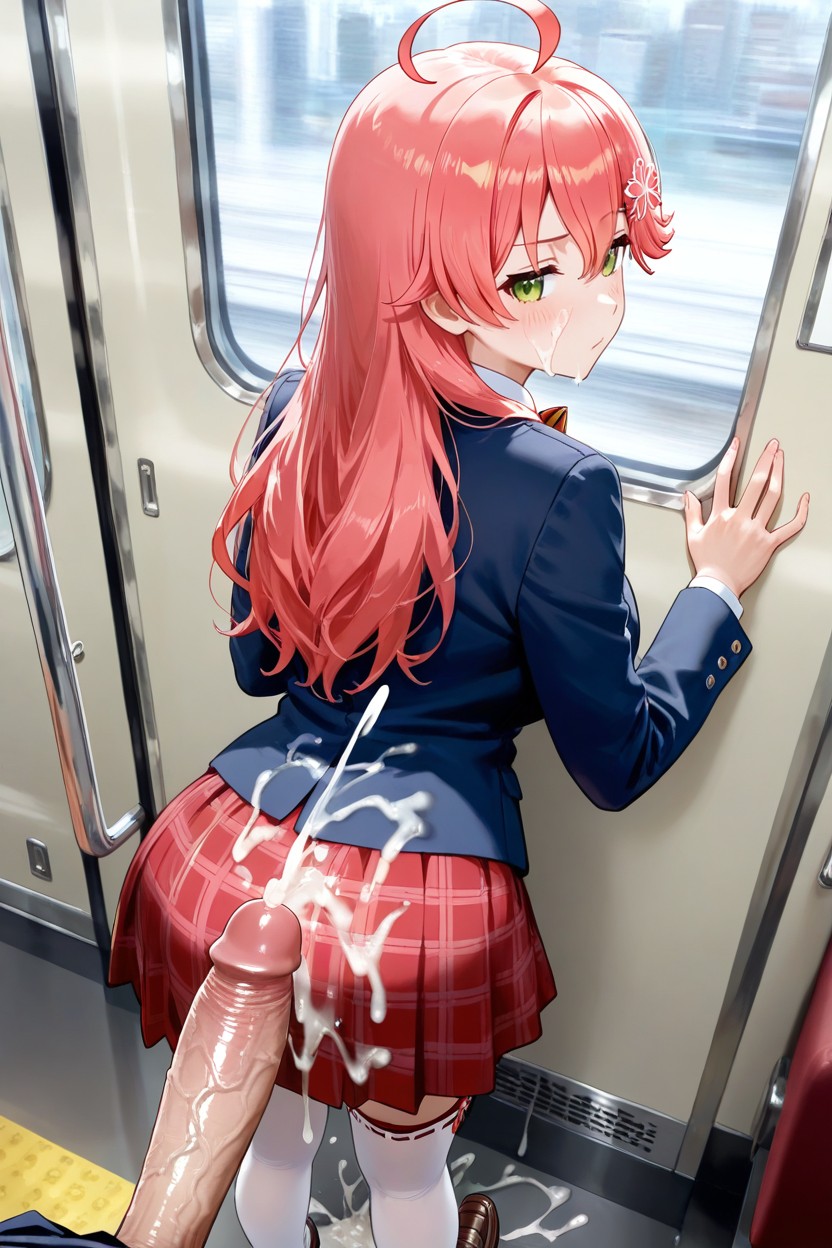 White Stockings, Bored, Cum On Skirt Hentai AI Porn