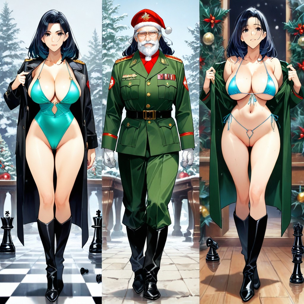 Outdoors, Trees, Male_santa_claus Hentai AI Porn