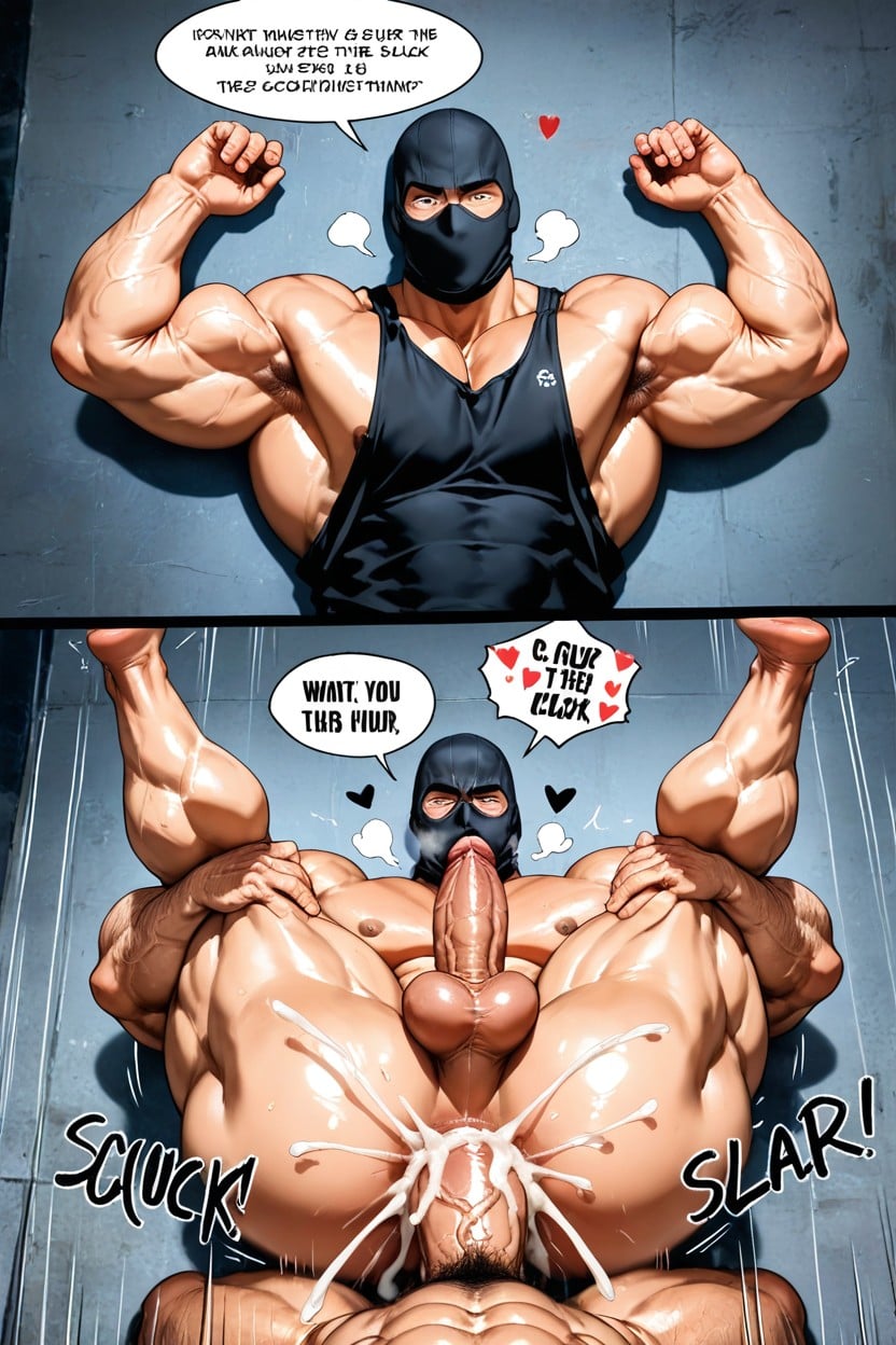 Highest Detail, Muscles Surdimensionnés, Hyper Cum Porno IA Gay