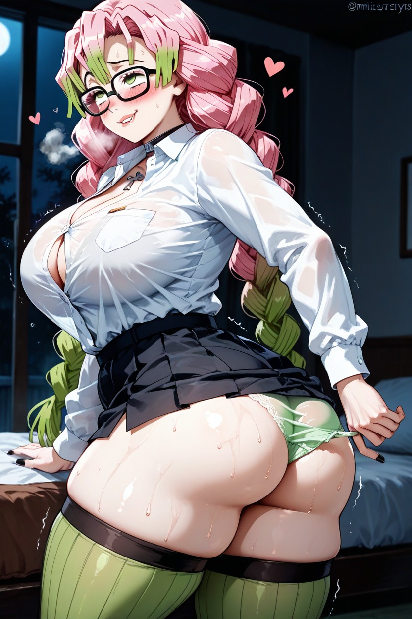 Cross Necklace, Removing Panties, Hearts Hentai AI Porn