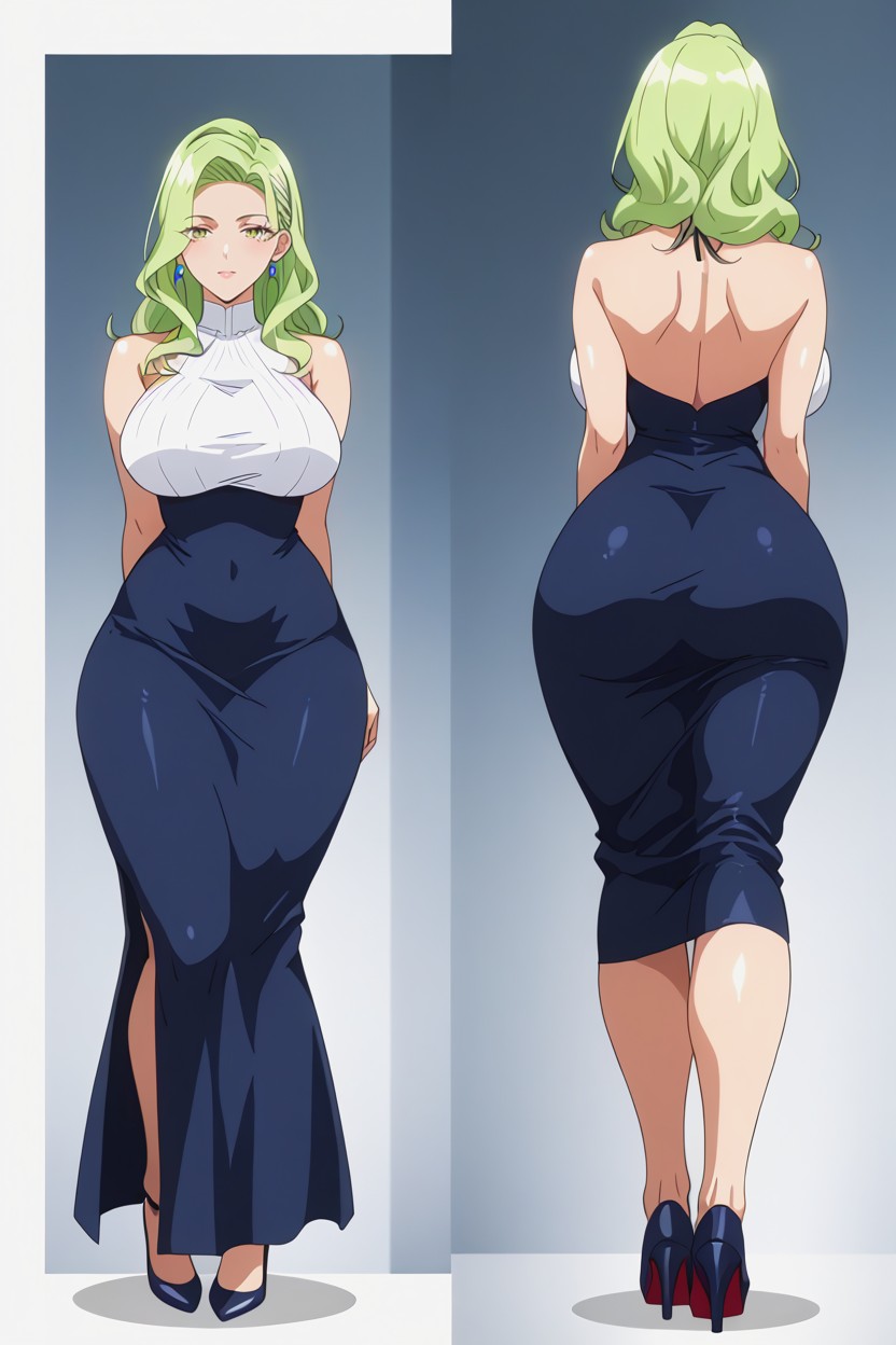 25+, Hobble Skirt, Rear View Hentai AI Porn