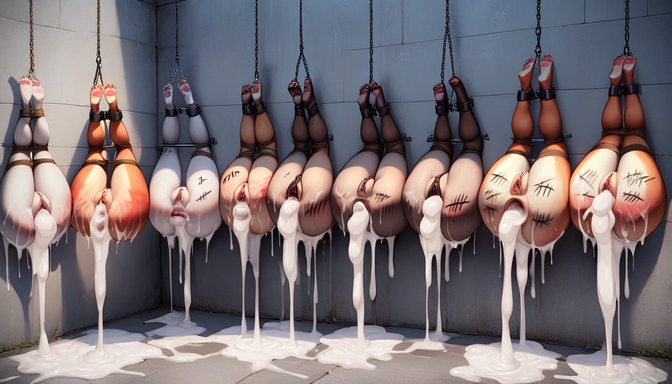 Suspension, Smeared Makeup, With Ropes Furry AI Porn