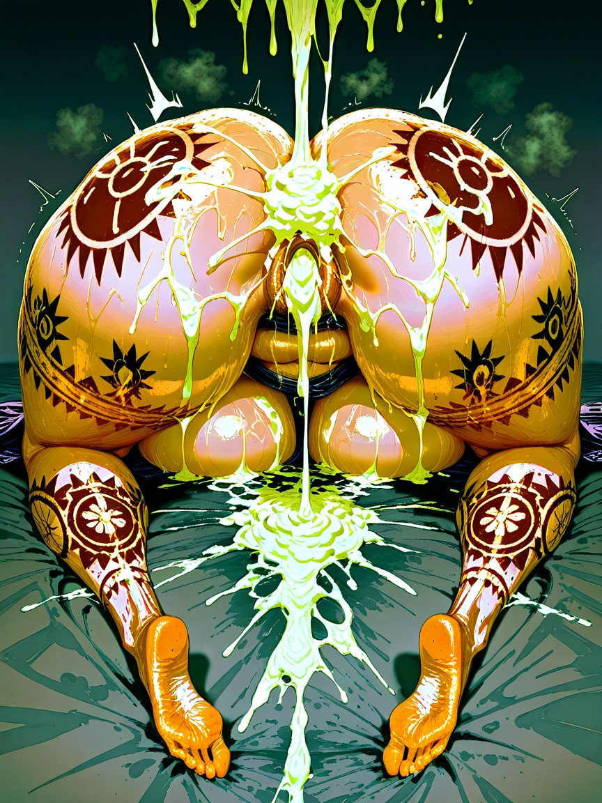 Unbelievably Unrealistic Hyper Sticky Grool, Extremely Large Ass, Hyper Excessive Creampie AI Porn