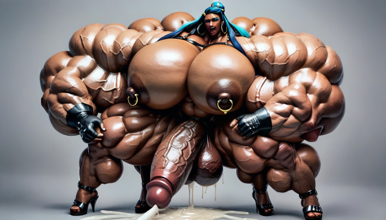 Vascularity, Gigantic Muscular Biceps, Gigantic Pectoralis Major Shemale AI Porn