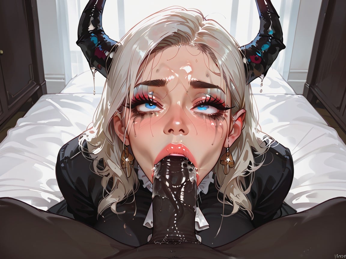 Small Ass, Drool On Tongue, Women AI Porn