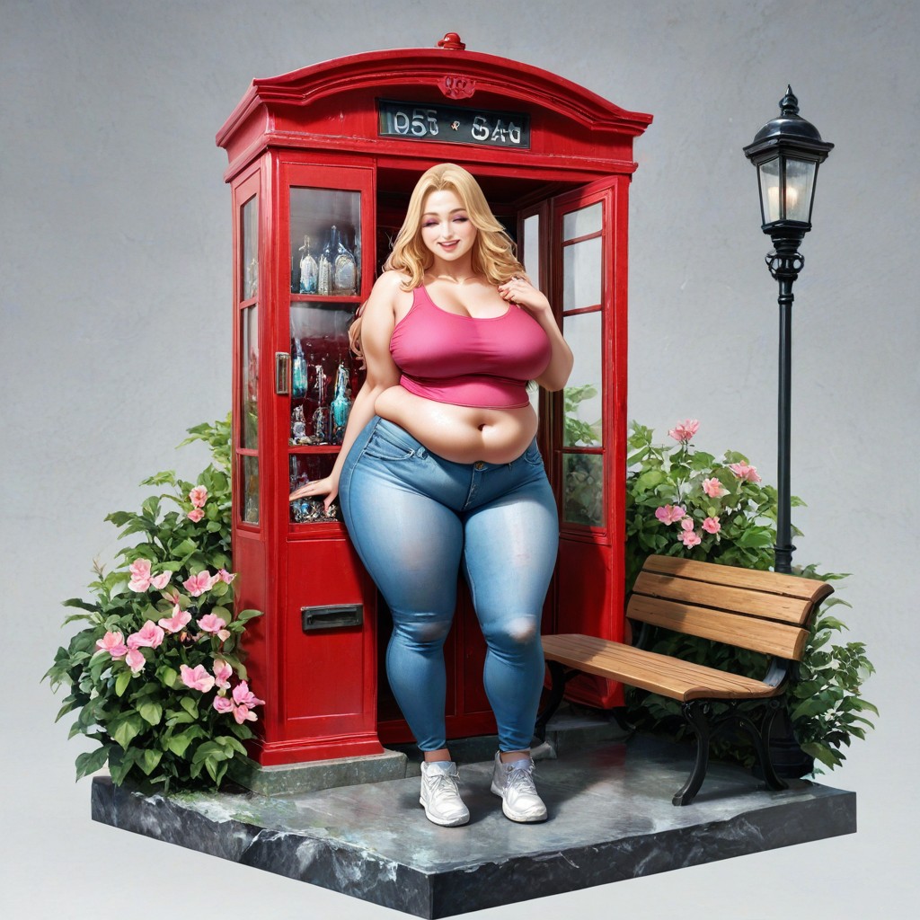 Navel Exposed, Perfect Textured Face And Body Anatomy, Plain White Marble Board The Entire Scene Sits On A Sleek AI Porn
