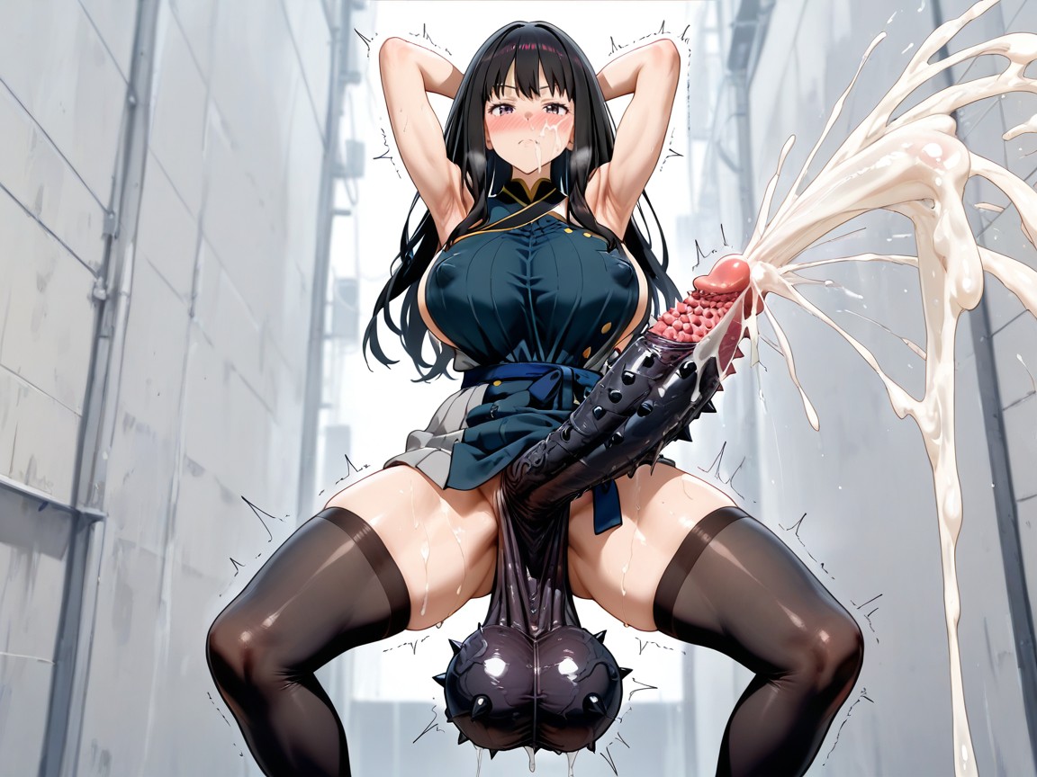Pony Cock, Big Testicles, Detailed Face Hentai AI Porn