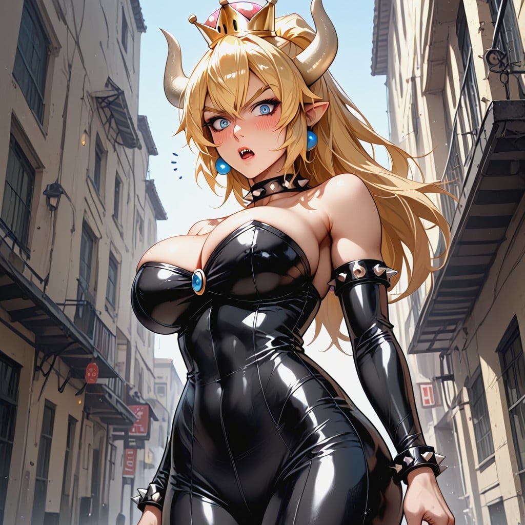 Black Latex Suit, Side View, Thinhighs AI Porn
