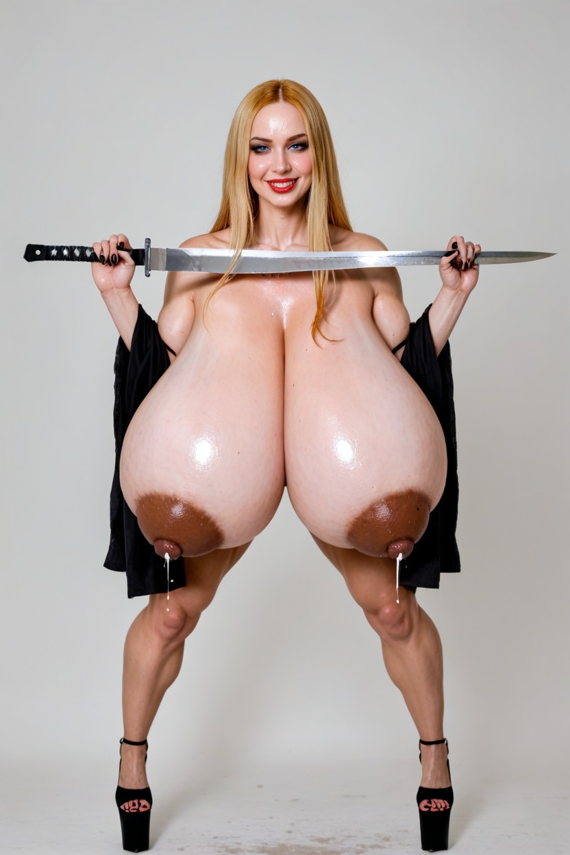 Torpedo Tits, Cosplay, Light Pink Nipples AI Porn