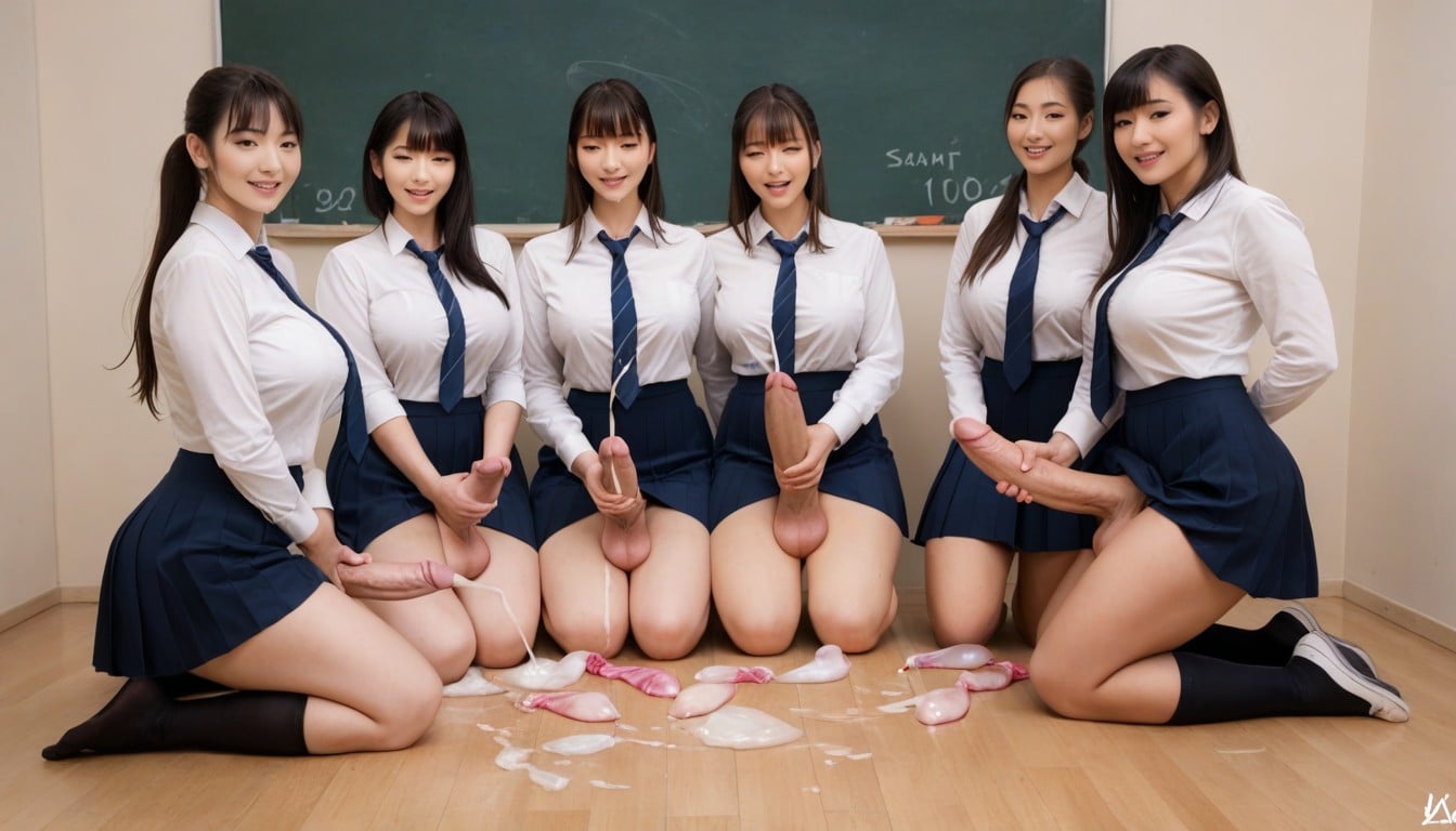Japanese, Large Ass, Cum Spraying Shemale AI Porn