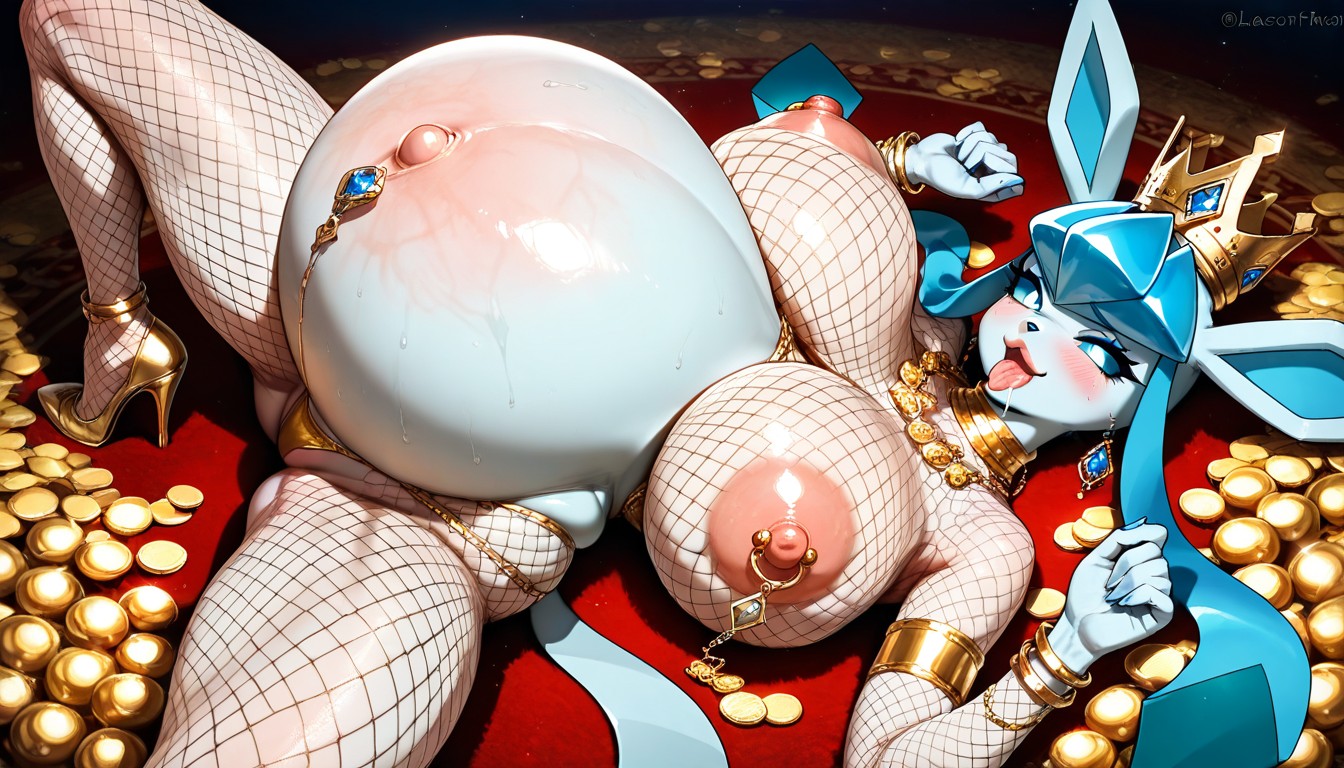 Gigantic Round Pregnant Belly, Lying On Carpet, Breast Expansion Hentai AI Porn