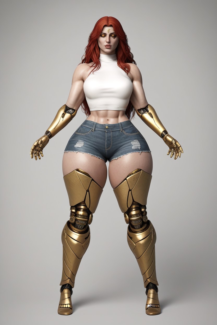 Bimbo Ass, Extreme Massive Thick Round Lips, Thick Hips AI Porn