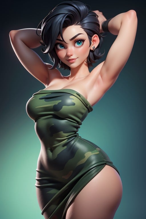 Thick And Curvy Body, Large Breasts, Curvy Hips Hentai AI Porn