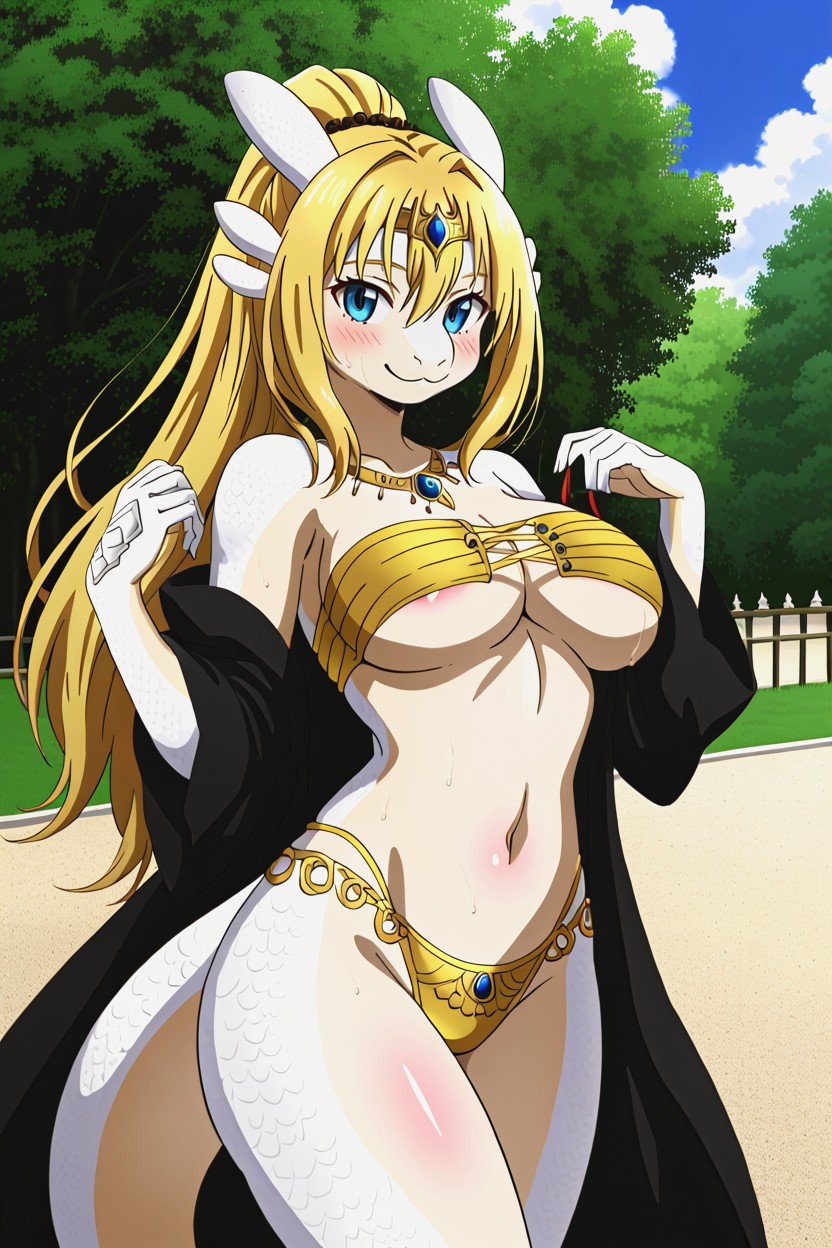Skin In The Center, Underboob, Bare Arms Furry AI Porn