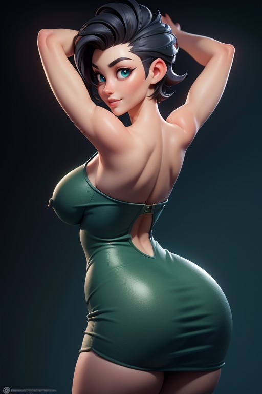 Strapless Top, Rear View, Lady Jaye Hentai AI Porn