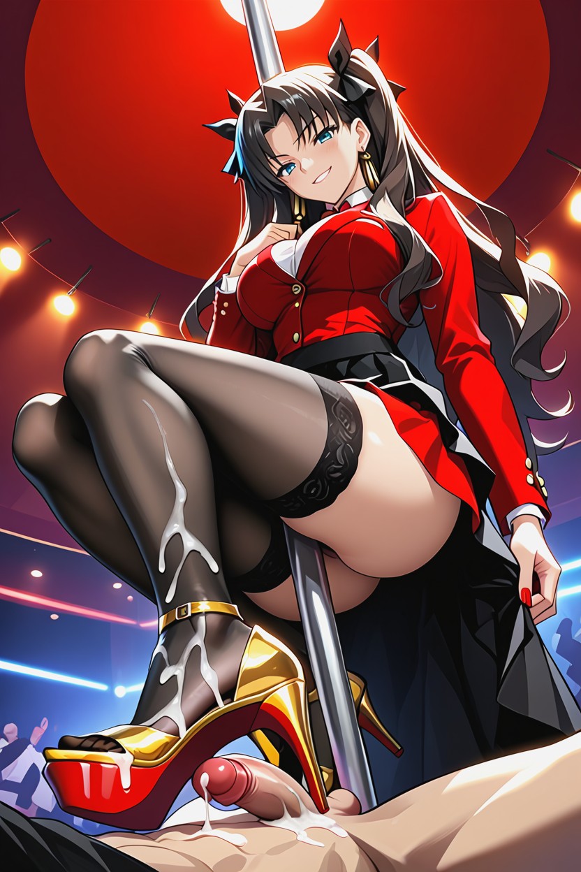 Feet Femdom, Large Breast, Backlit Hentai AI Porn