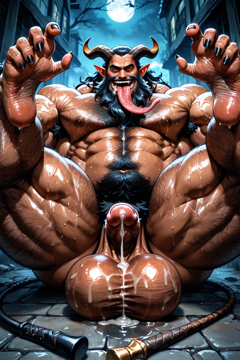 Black Hair, Oversized Muscles, Feet Close Up AI Gay Porn