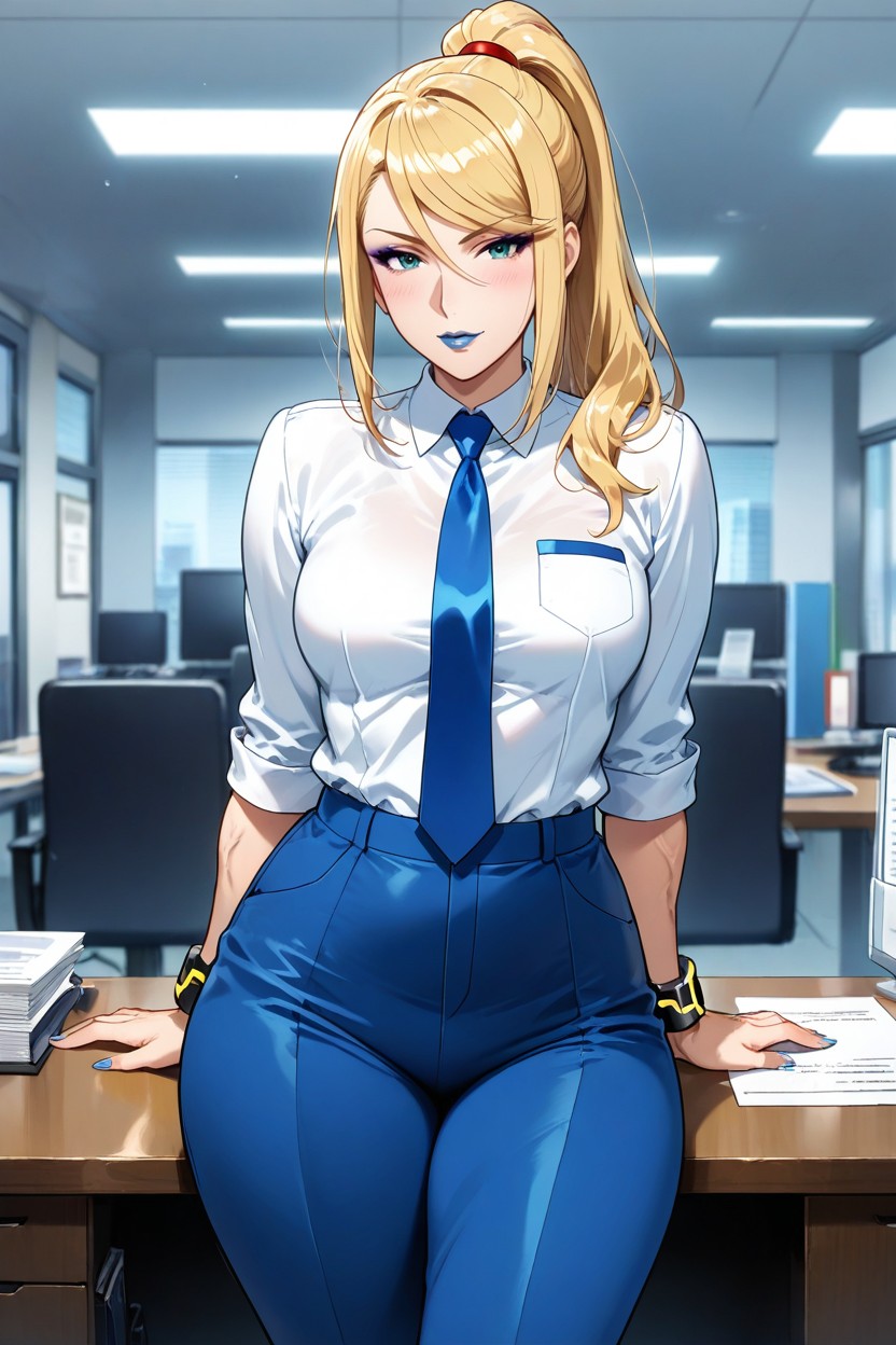 Oficina, Ponytail, Long Hair Porno IA