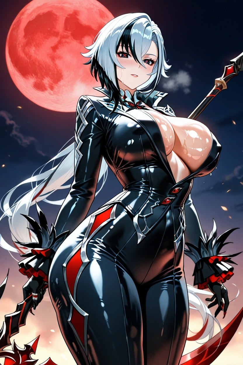 Horny Face, Extremely Wide Hips, Model Hentai AI Porn