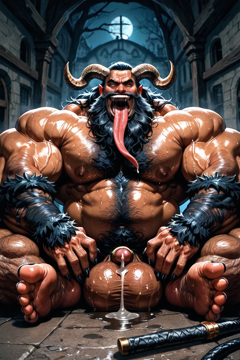 Huge Calves, Big Balls, Realistic Detailed Image Porno IA Gay