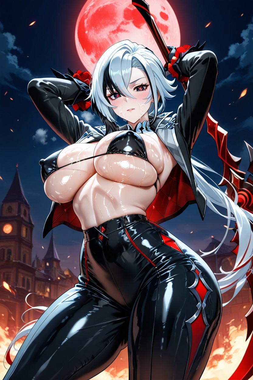 Back Arching, Curvy Body, Looking At Viewer Hentai AI Porn