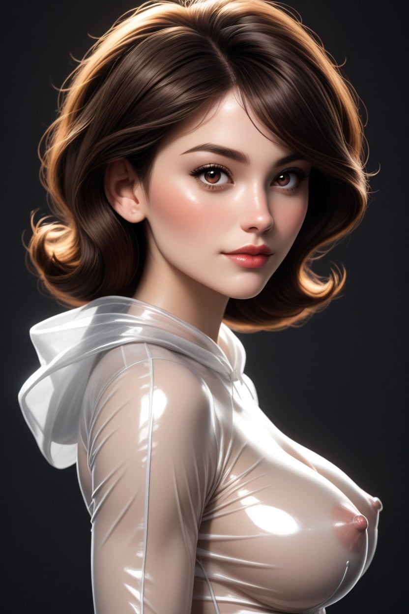 Curly, Lips, Black Background Shemale AI Porn