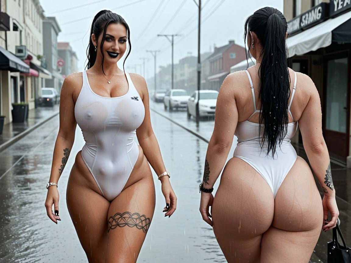 Sunny Spring Rain, Extremely Large Ass, Massive Legs Porno IA