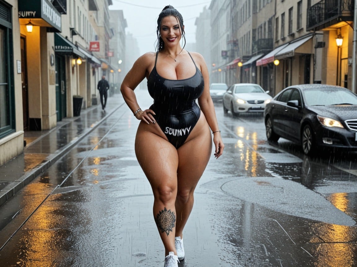 Blue Eyes, Thigh Tattoo, Tattoos On Legs AI Porn